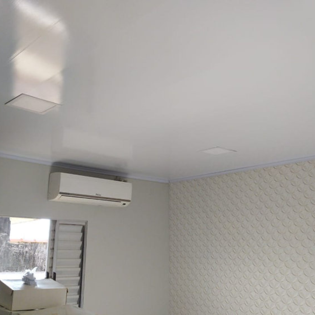Forro de PVC branco liso